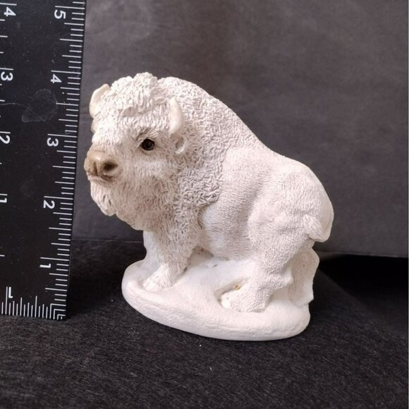 Stone Critters White Buffalo Figurine SC-459 UDC 1992 4" Animal Bison Statue - Picture 5 of 9